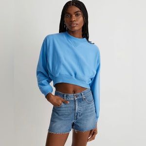 High waisted denim shorts